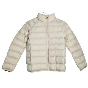 NEW - Uniqlo Ultra Light Warm Padded Kids Natural Jacket Size 9-10